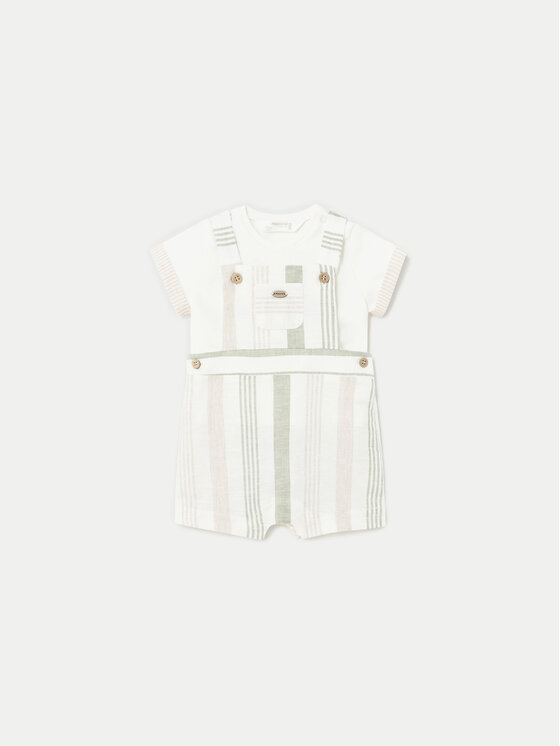 Mayoral Komplet t-shirt i ogrodniczki 1637 Zielony Regular Fit
