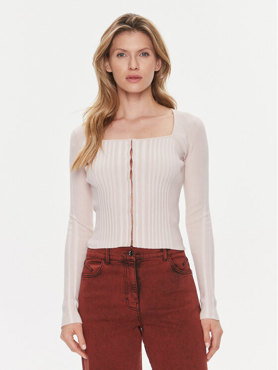 Guess Kardigan Allie W4RR43 Z2YN2 Beżowy Slim Fit