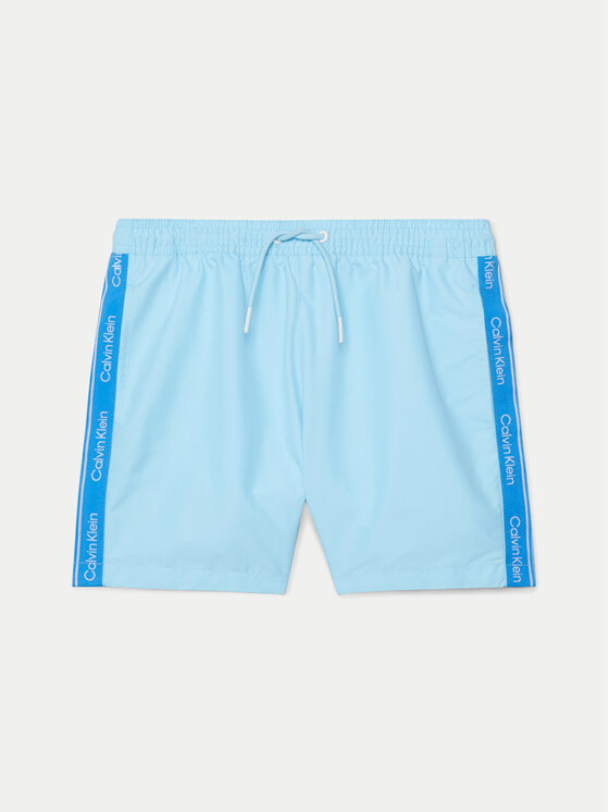 Calvin Klein Swimwear Szorty kąpielowe KV0KV00042 Błękitny Regular Fit