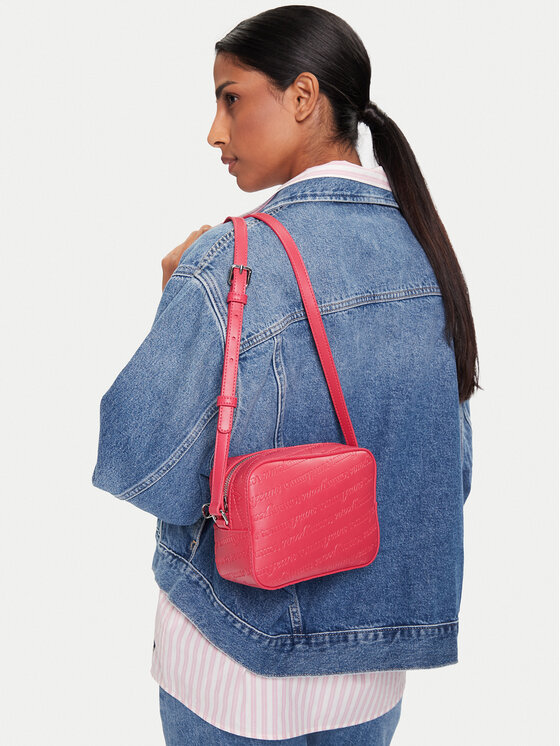 Tommy Jeans Torebka Tjw Must Aop Camera Bag AW0AW17865 Bordowy