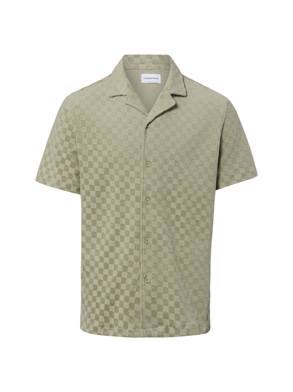 Lindbergh Męska koszula casual Mężczyźni Comfort Fit zielony, S