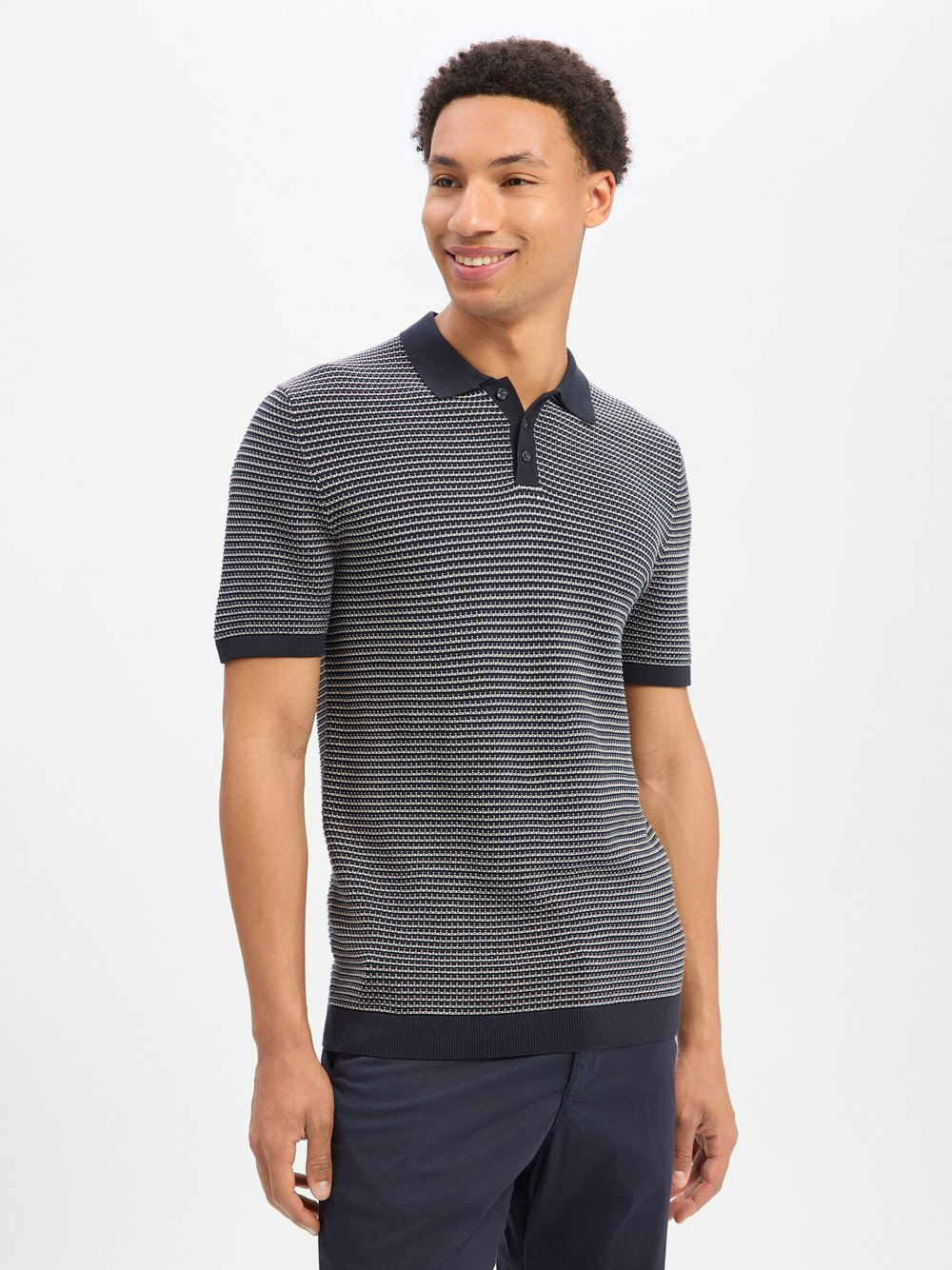 Drykorn Męska koszulka polo z dzianiny - Triton Mężczyźni Bawełna (100%) niebieski, XL