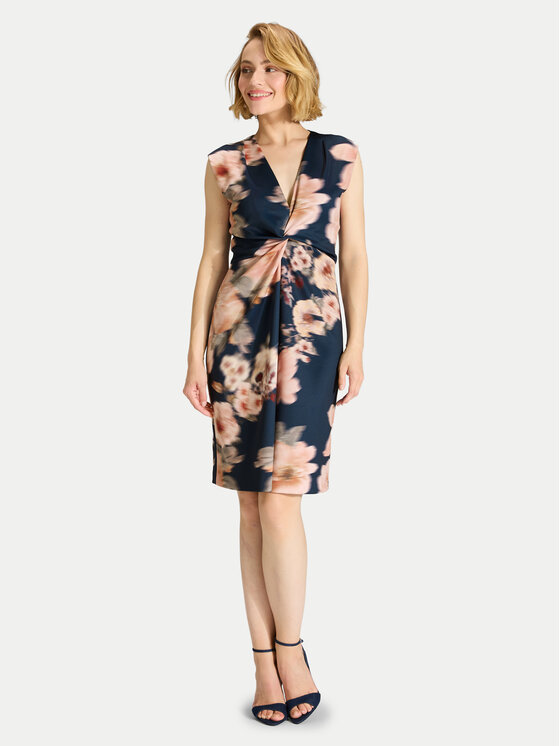 Swing Sukienka koktajlowa 5AK14700 Granatowy Regular Fit