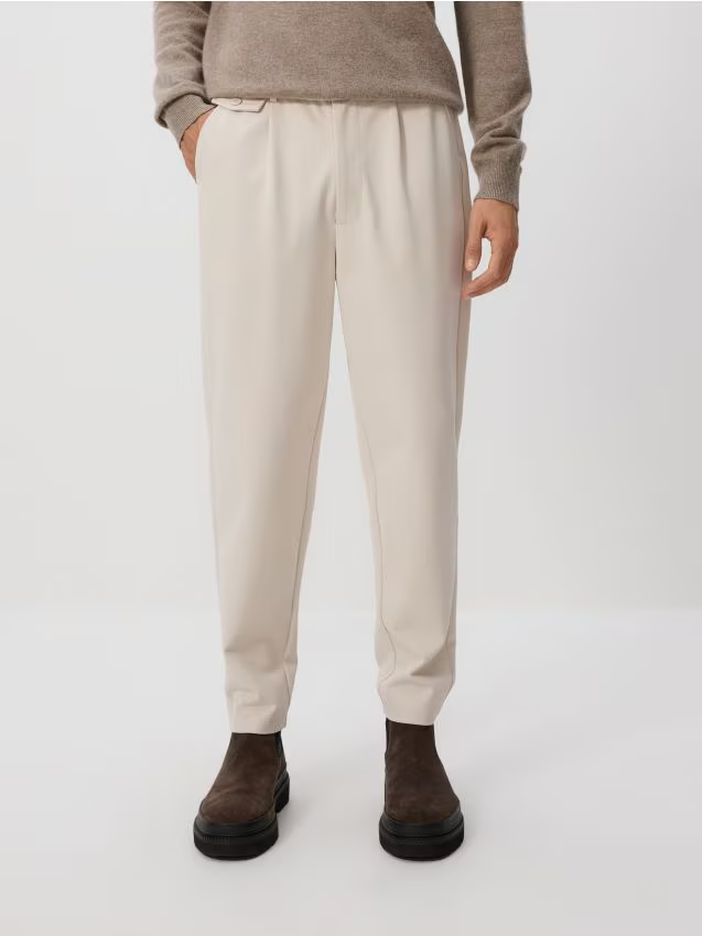 Reserved - Spodnie chino regular fit - beżowy