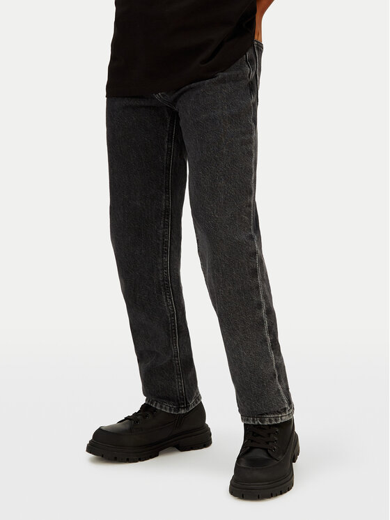 Calvin Klein Jeans Jeansy IB0IB02602 Czarny Straight Fit