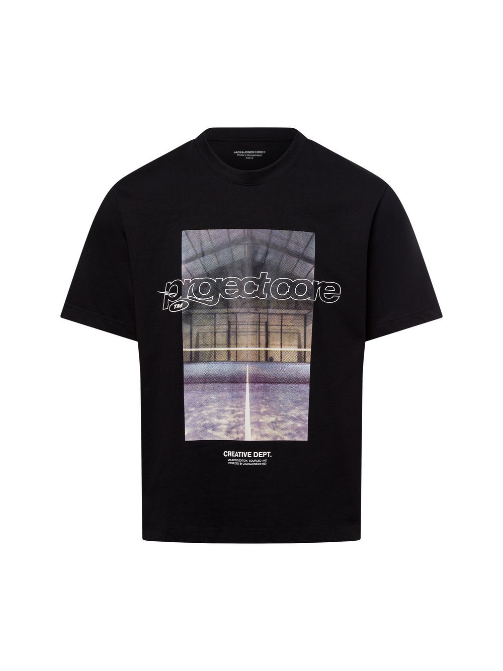 Jack & Jones Koszulka męska - JCOUnion Mężczyźni Bawełna czarny, XL
