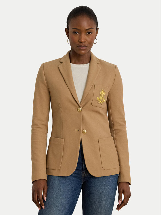 LAUREN RALPH LAUREN Marynarka 200797305018 Beżowy Slim Fit