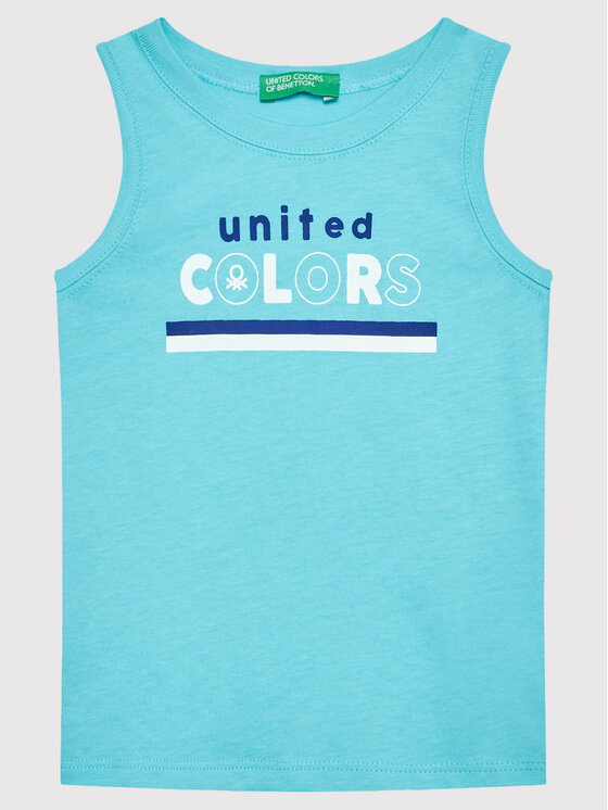 United Colors Of Benetton Top 3I1XGH002 Niebieski Regular Fit