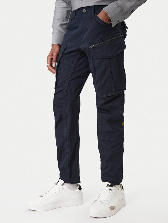 G-Star Raw Spodnie materiałowe Rovic 3D D02190 Granatowy Regular Fit