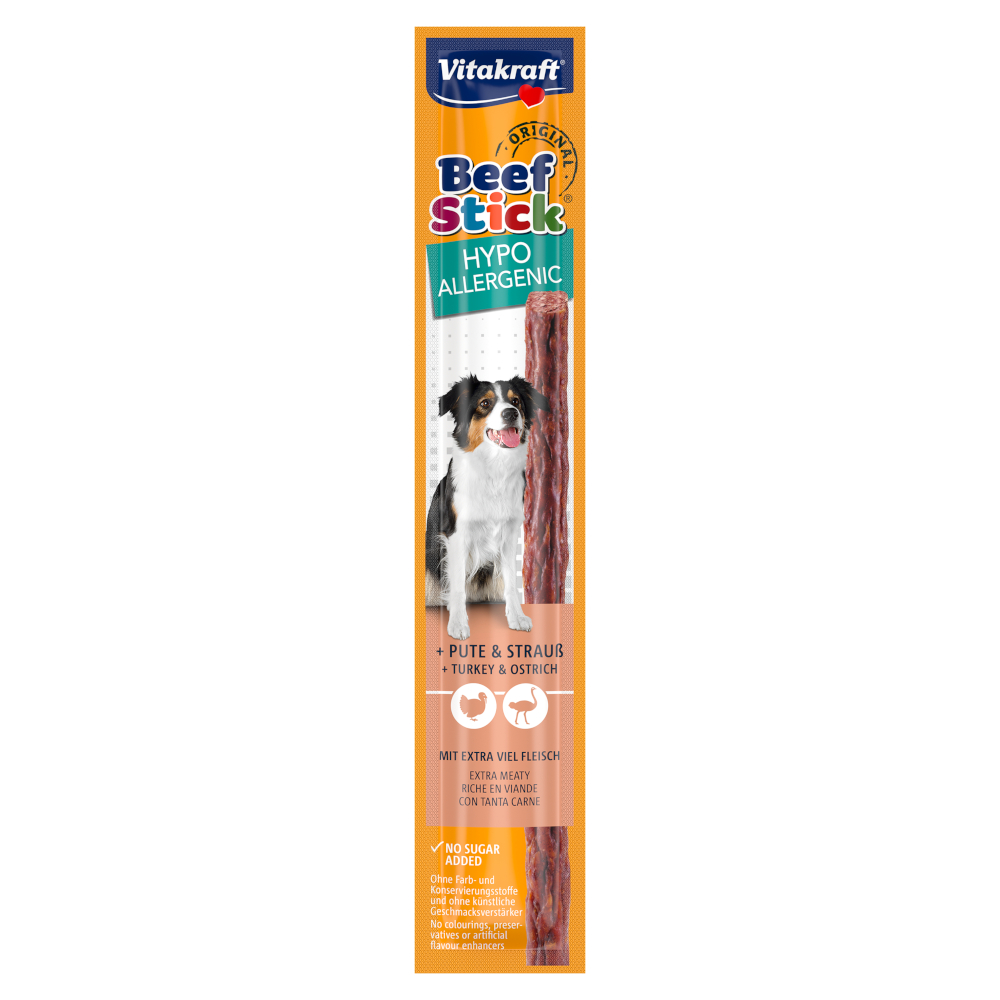 Vitakraft Beef Stick Hypoallergenic - Z indykiem i strusiem, (1 szt., 12 g) miniaturka