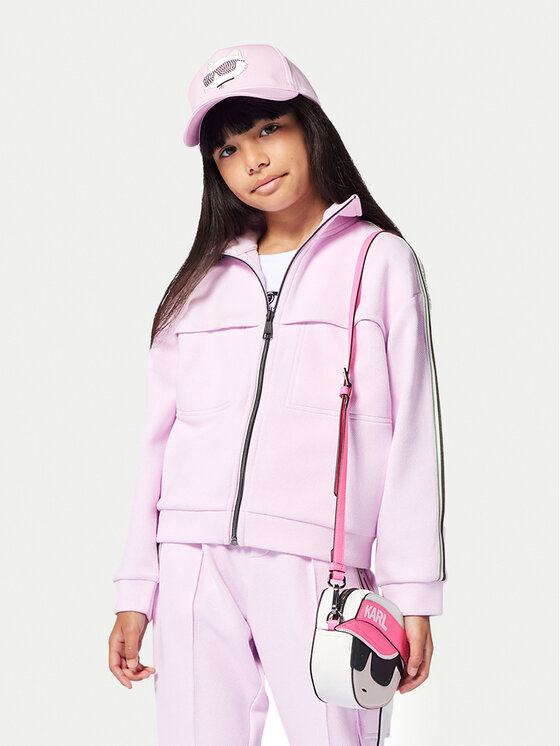 Karl Lagerfeld Kids Bluza Z30483 D Różowy Regular Fit