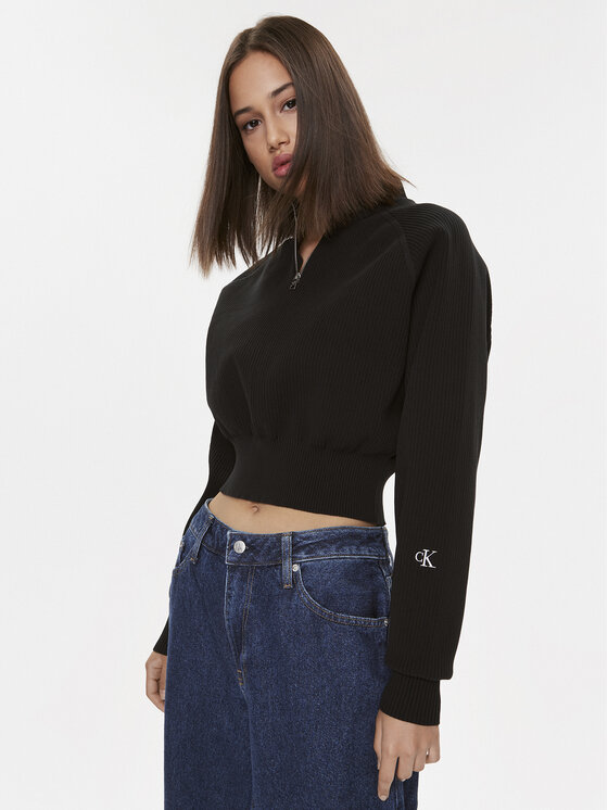Calvin Klein Jeans Sweter J20J221967 Czarny Regular Fit