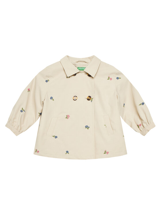 United Colors Of Benetton Płaszcz przejściowy 253WGN03T Beżowy Regular Fit miniaturka