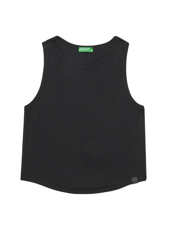 United Colors Of Benetton Top 31H3CH01F Czarny Slim Fit