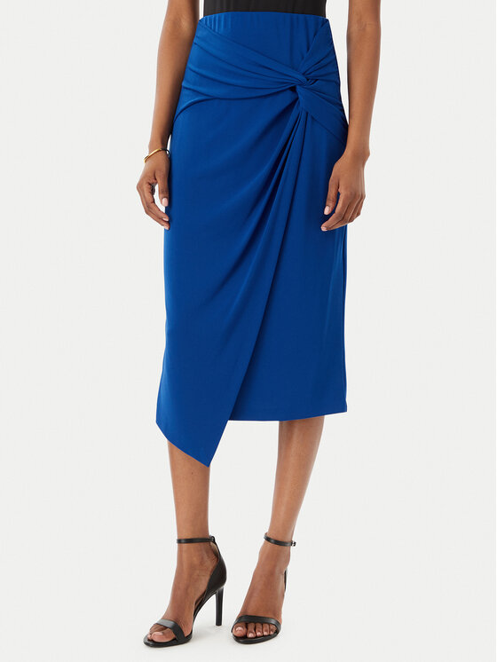 Rinascimento Spódnica midi CFC0123489003 Niebieski Regular Fit