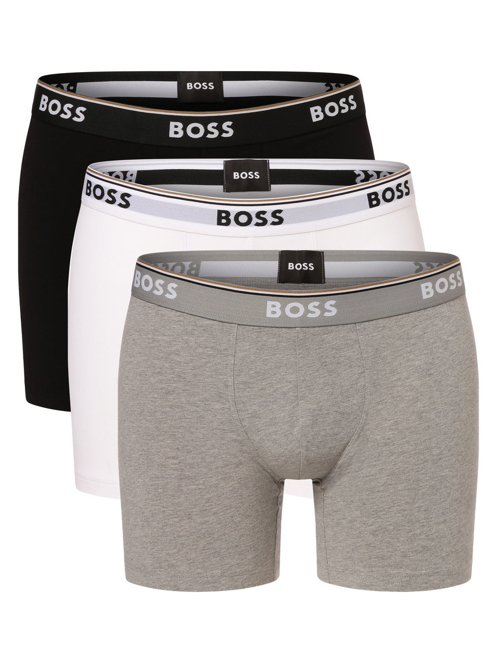 BOSS Obcisłe bokserki pakowane po 3 szt. Mężczyźni Bawełna szary|czarny|biały|wielokolorowy, XL