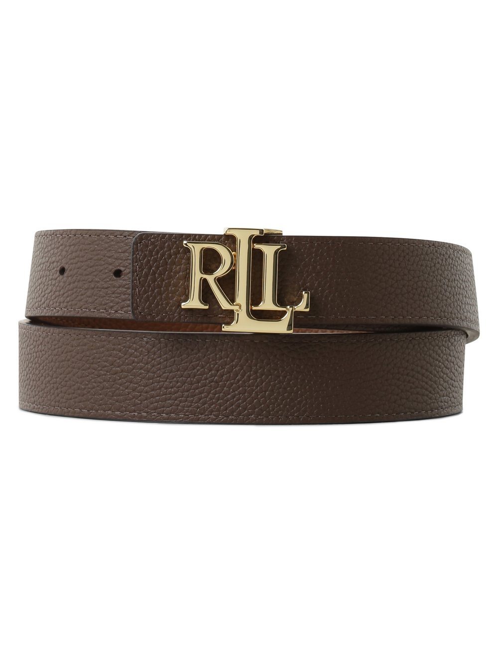Lauren Ralph Lauren Damski dwustronny pasek skórzany Kobiety skóra brązowy, XS