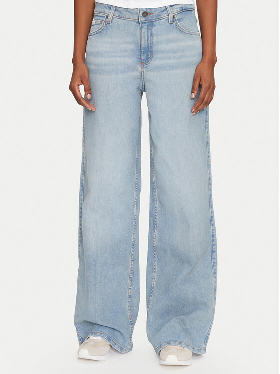Guess Jeans Jeansy W4BA0Y D5CCA Niebieski Wide Leg