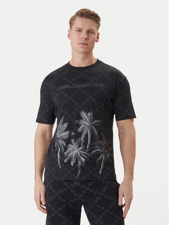 KARL LAGERFELD T-Shirt 755172 562251 Czarny Loose Fit