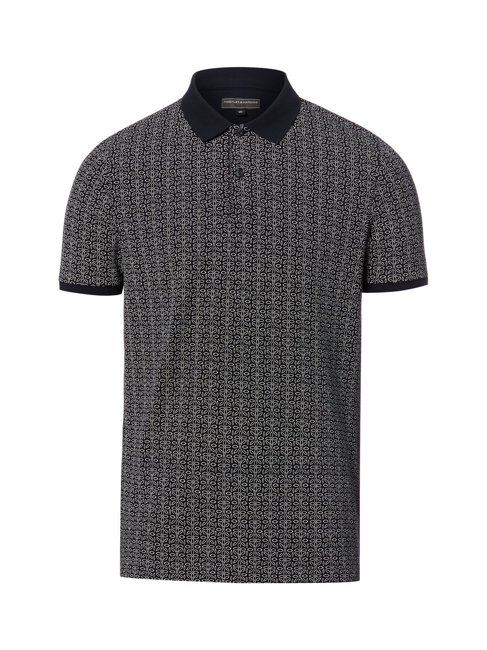 Finshley & Harding Męska koszulka polo Mężczyźni Bawełna niebieski, S