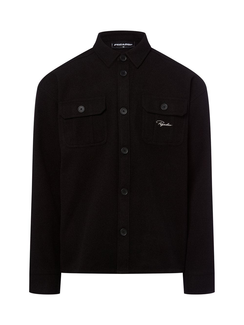 PEGADOR Męska koszula casual - Almora Mężczyźni Modern Fit czarny, XL