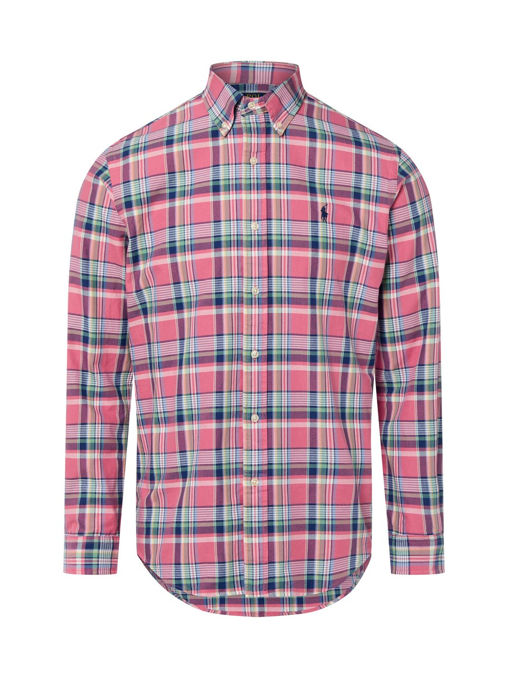 Polo Ralph Lauren Męska koszula w kratę Mężczyźni Modern Fit Bawełna różowy|wielokolorowy, M
