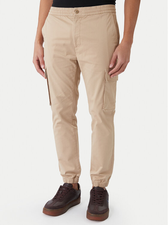 Calvin Klein Jeans Joggery Comfort LV04RD608G Brązowy Skinny Fit