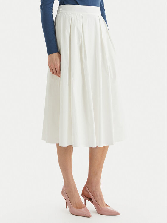 ONLY Spódnica trapezowa Maila 15369555 Biały Regular Fit
