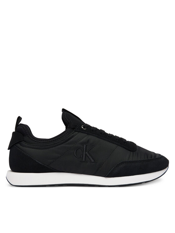 Calvin Klein Jeans Sneakersy Retro Runner Sock Laceup Mix YM0YM01414 Czarny