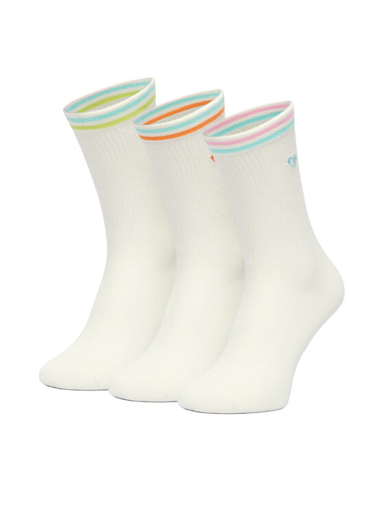 Roxy Skarpety długie CEO_BR_ROXY_2032_W_AW25 (3 PACK) Biały