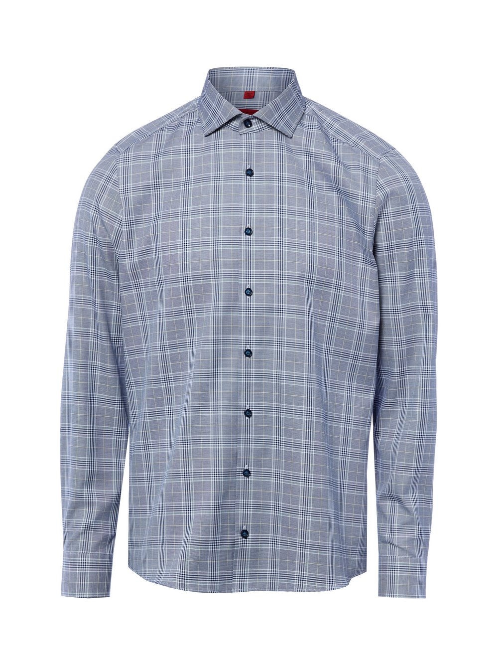 Finshley & Harding Męska koszula biznesowa - non-iron Mężczyźni Slim Fit Bawełna niebieski|biały, 39