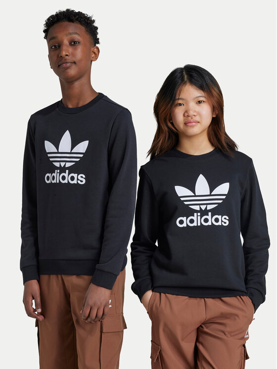 adidas Bluza Trefoil IY7435 Czarny Regular Fit