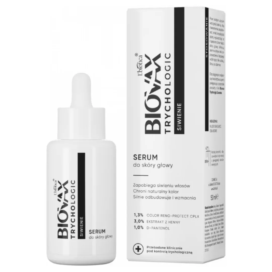 Biovax serum do skóry głowy Trychologic Siwienie 50 ml