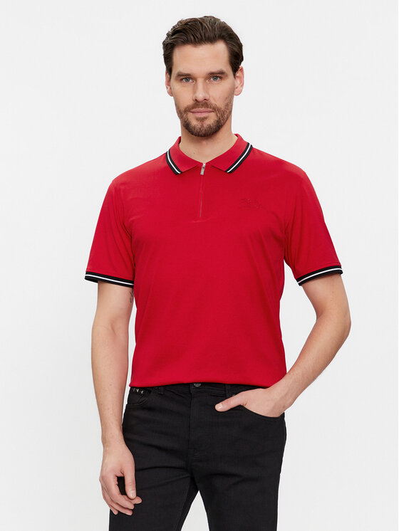 KARL LAGERFELD Polo 745080 541200 Czerwony Regular Fit