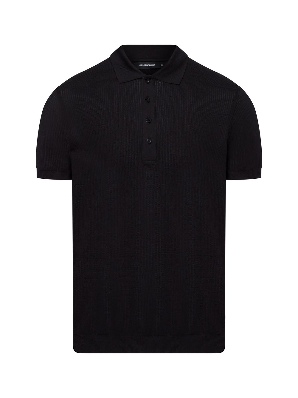 KARL LAGERFELD Męska koszulka polo Mężczyźni Bawełna czarny, XL