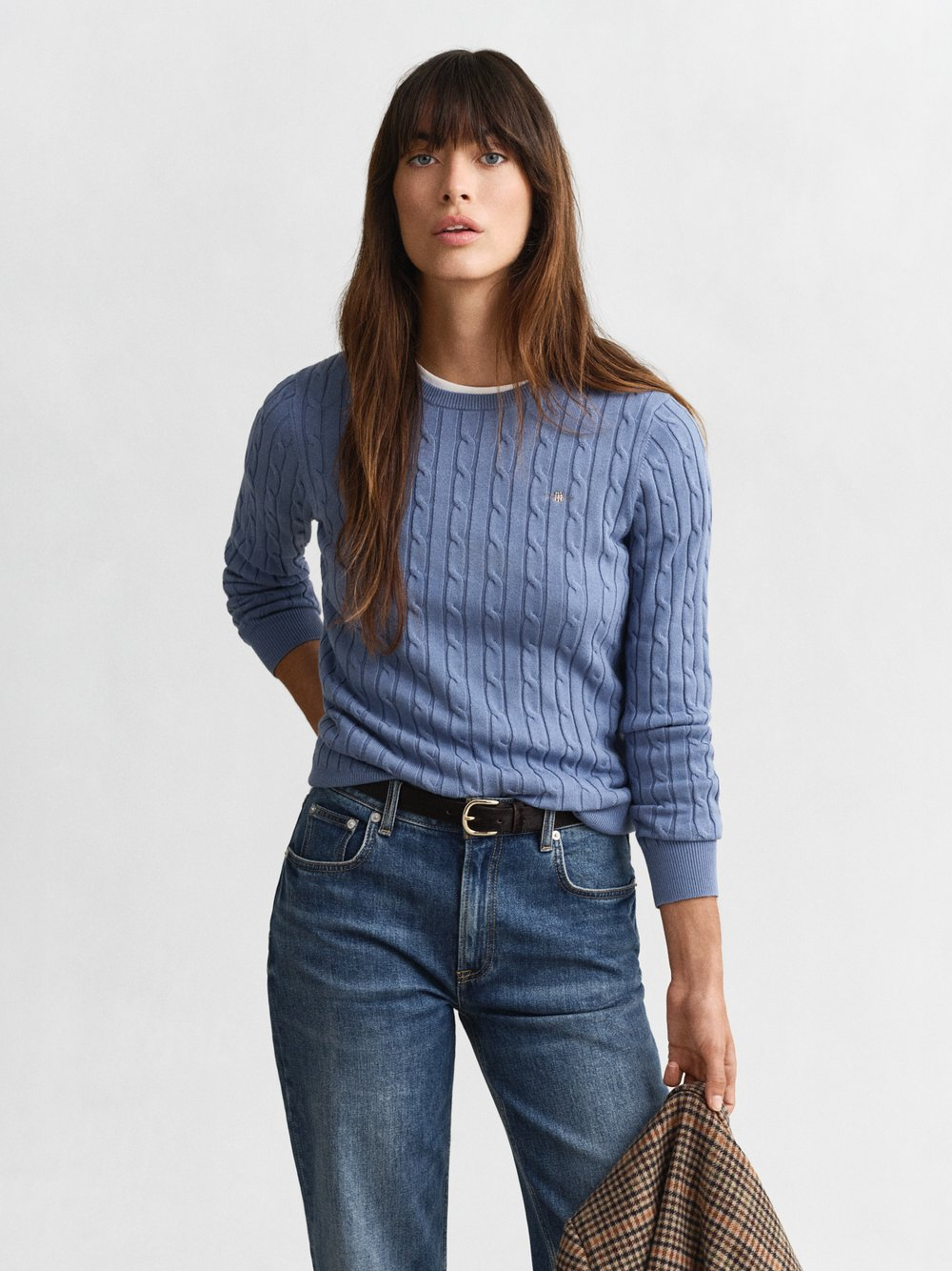 Gant Sweter damski Kobiety Bawełna różowy wypukły wzór tkaniny, L