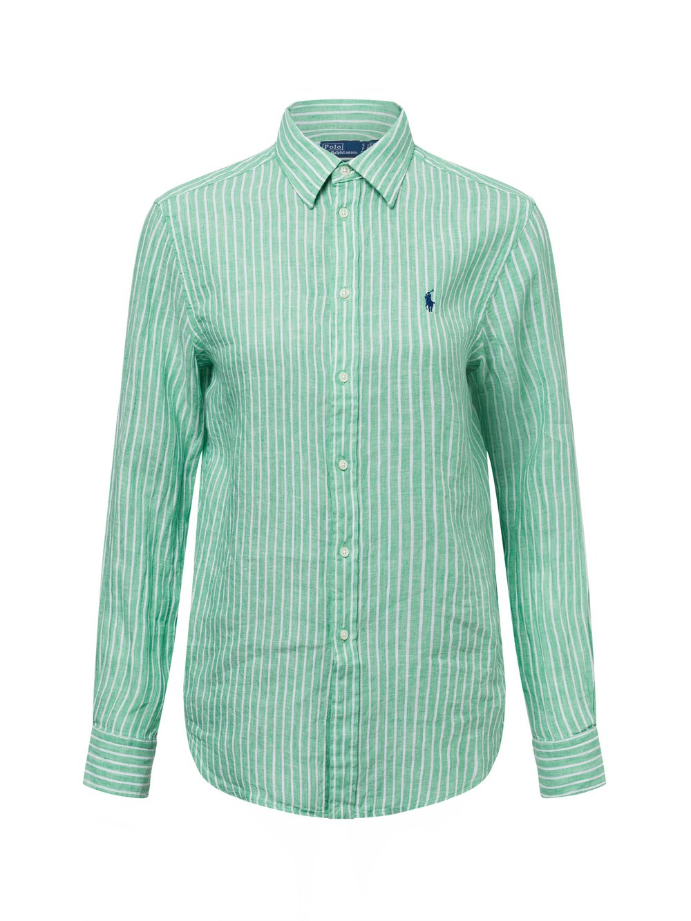 Polo Ralph Lauren Damska lniana bluzka koszulowa Kobiety len zielony, S