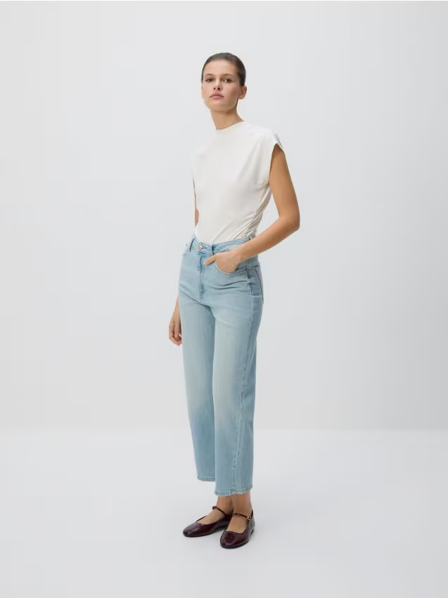 Reserved - Jeansy straight fit - niebieski