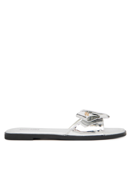 LOVE MOSCHINO Klapki JA28142G0OJE090B Srebrny