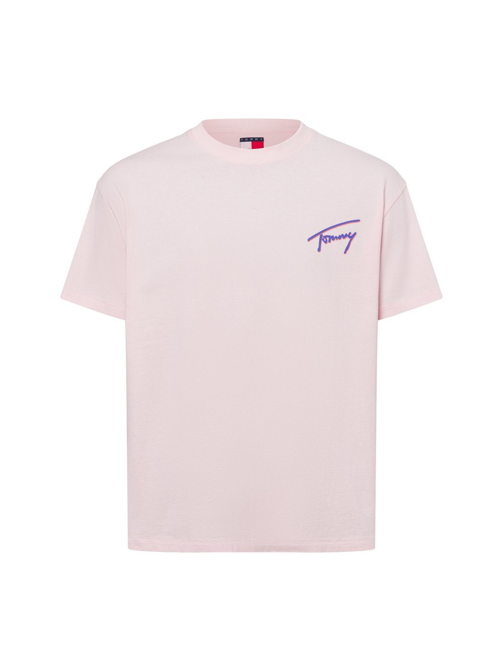 Tommy Jeans Koszulka męska Mężczyźni Bawełna różowy, M