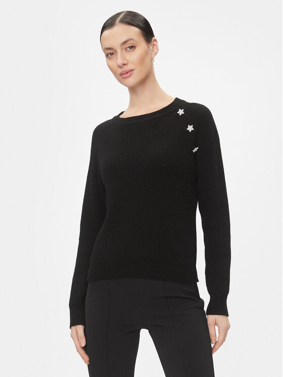 Kontatto Sweter 3M1238 Czarny Regular Fit