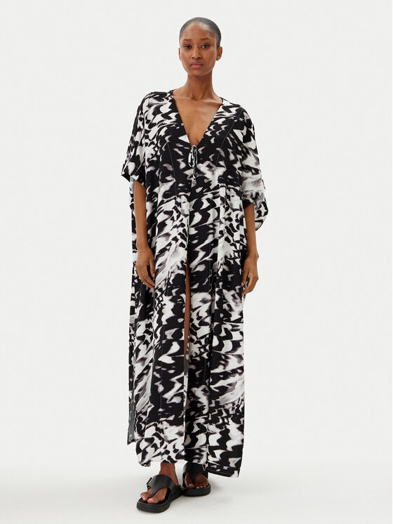Calvin Klein Swimwear Kimono KW0KW02822 Czarny Relaxed Fit