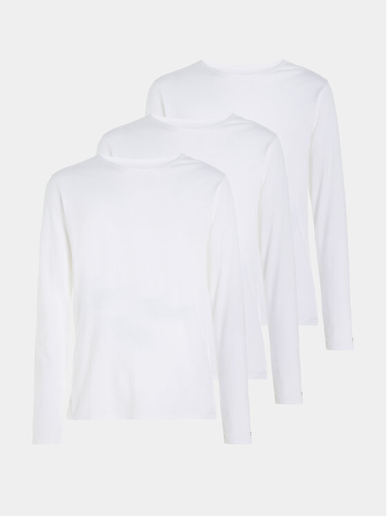 Tommy Hilfiger Komplet longsleeve UM0UM03022 Biały Slim Fit