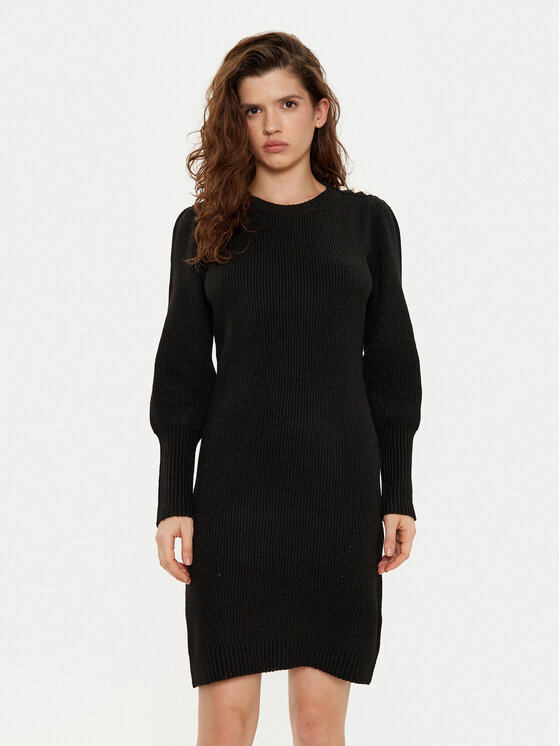 Gaudi Sukienka dzianinowa 421BD13010 Czarny Regular Fit