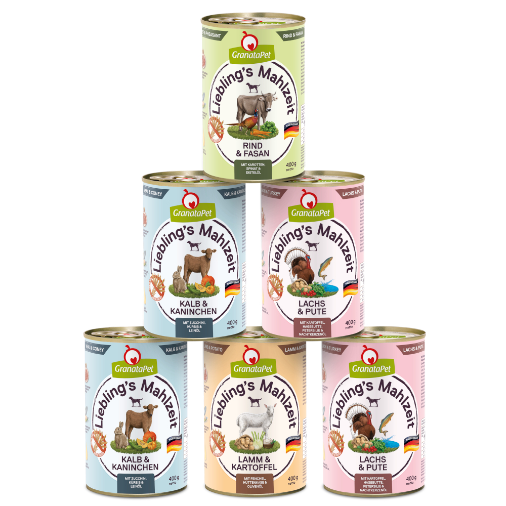 Mieszany pakiet GranataPet Liebling's Mahlzeit - 12 x 400 g