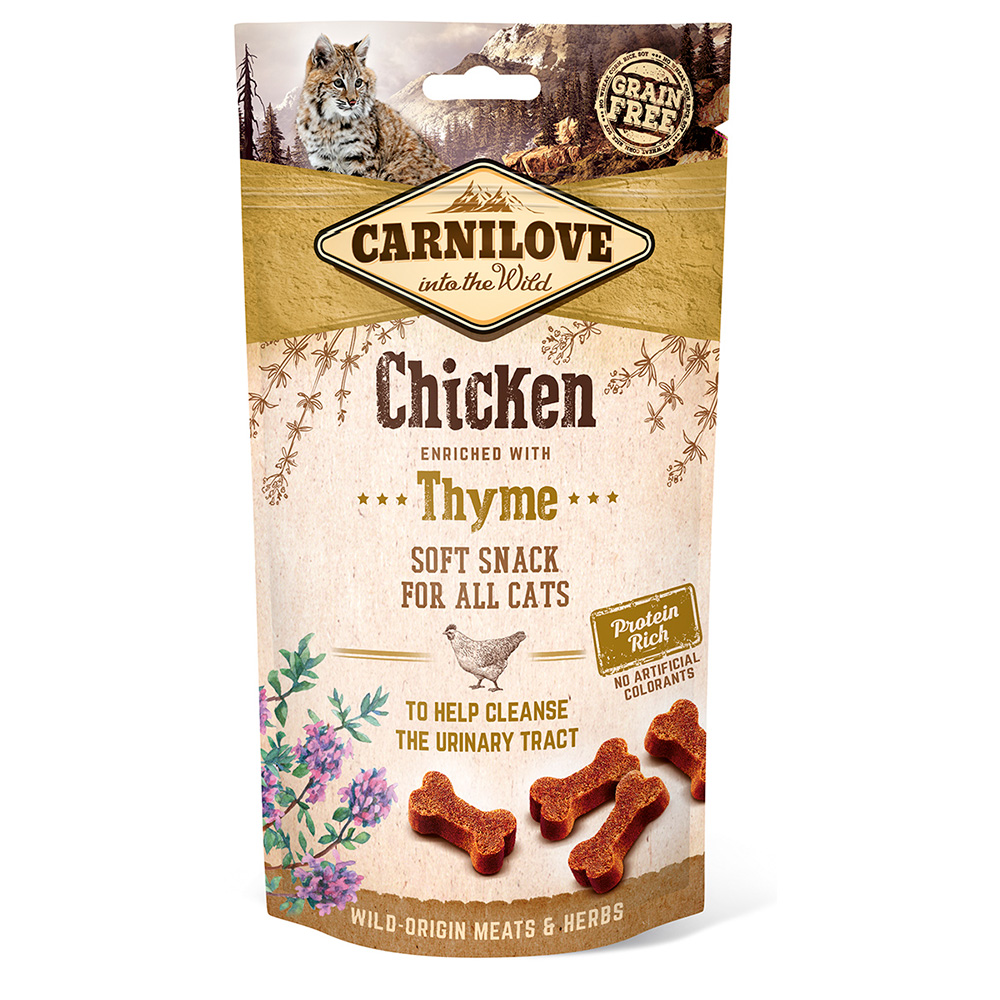 Carnilove Półwilgotne przysmaki dla kotów Kurczak, Tymianek - 50 g miniaturka