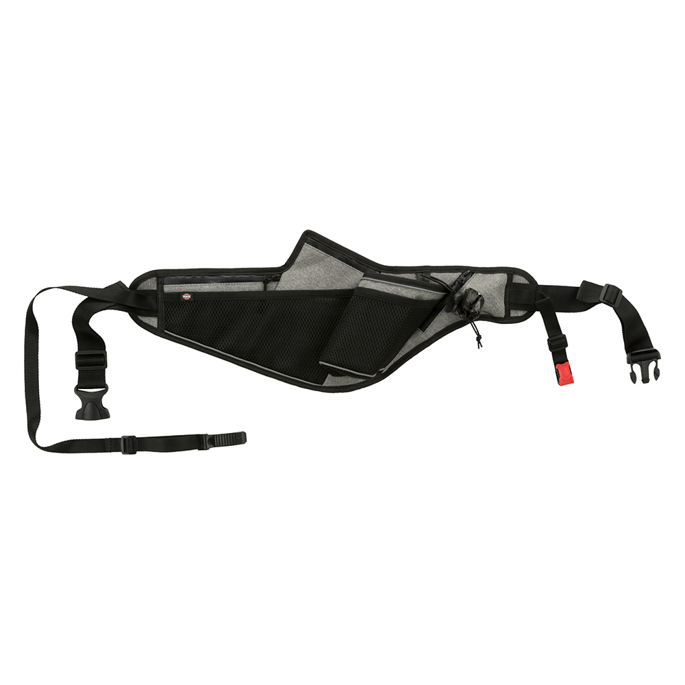 Trixie pas do biegania ze smyczą, szaro/czarny - Pas: 70 – 130 cm, smycz: 115 – 150 cm / 20 mm miniaturka