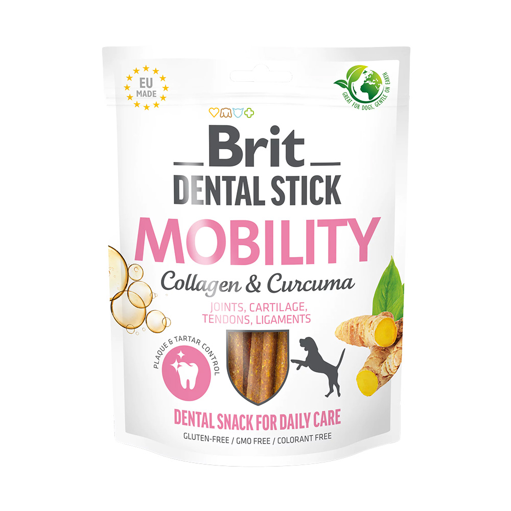 Brit Dental Stick Mobility z kurkumą i kolagenem - 251 g (7 sztuk)