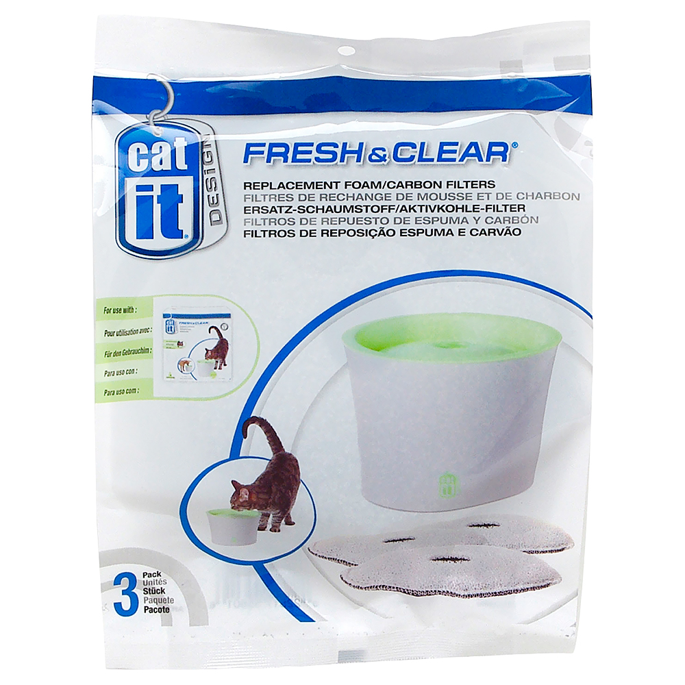 Catit Design Fresh & Clear poidełko fontanna - Filtry zapasowe, 3 szt. miniaturka