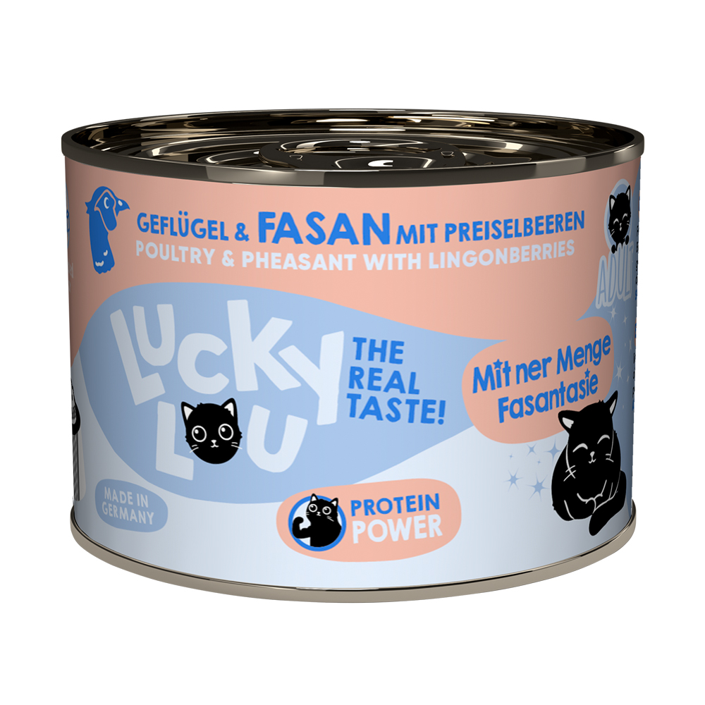 Korzystny pakiet Lucky Lou Adult, 24 x 200 g - Drób i bażant